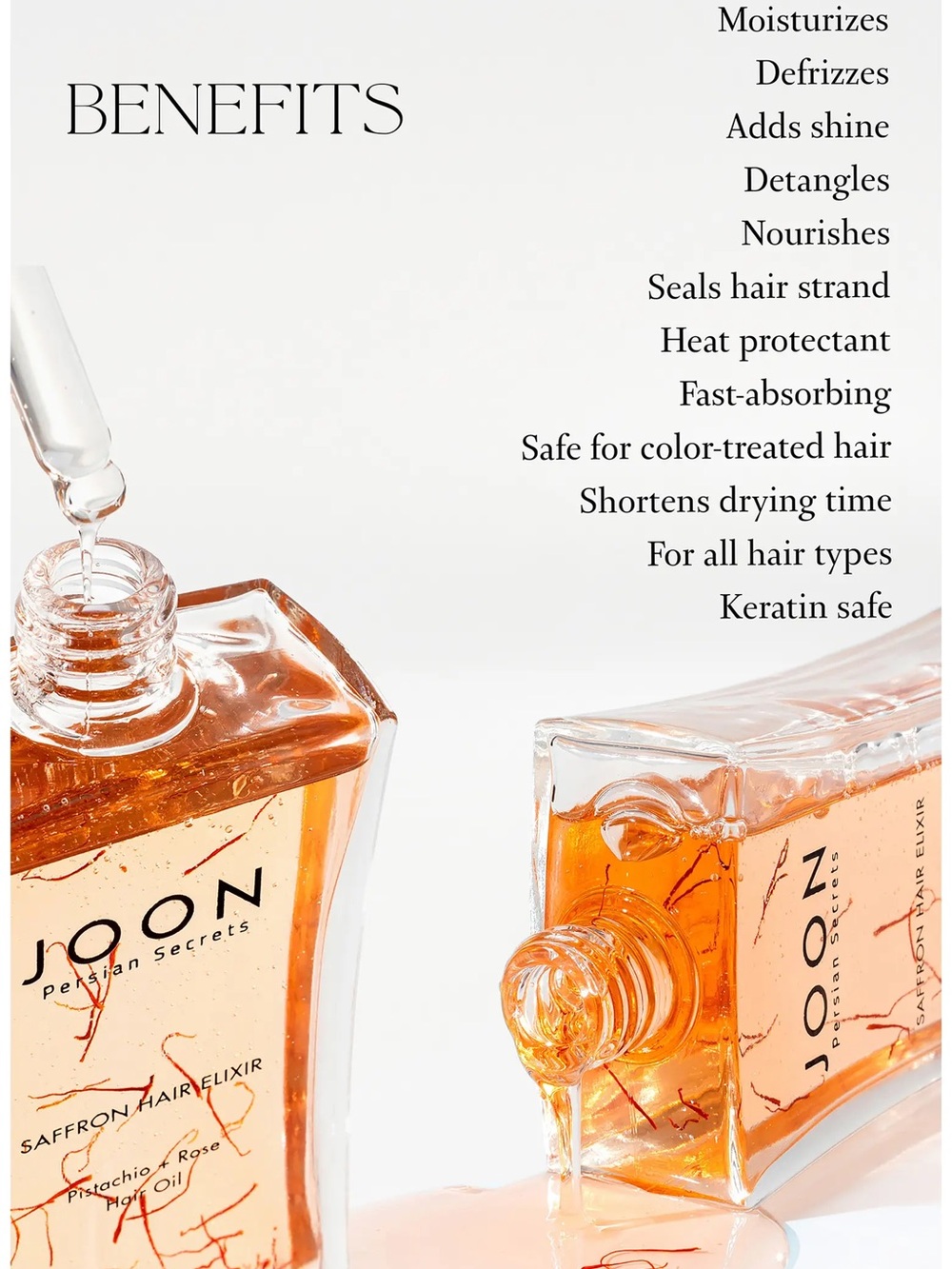 Join Saffron Hair Elixir Persian Secrets Hair Elixir - Pistachio & Rose 10ml